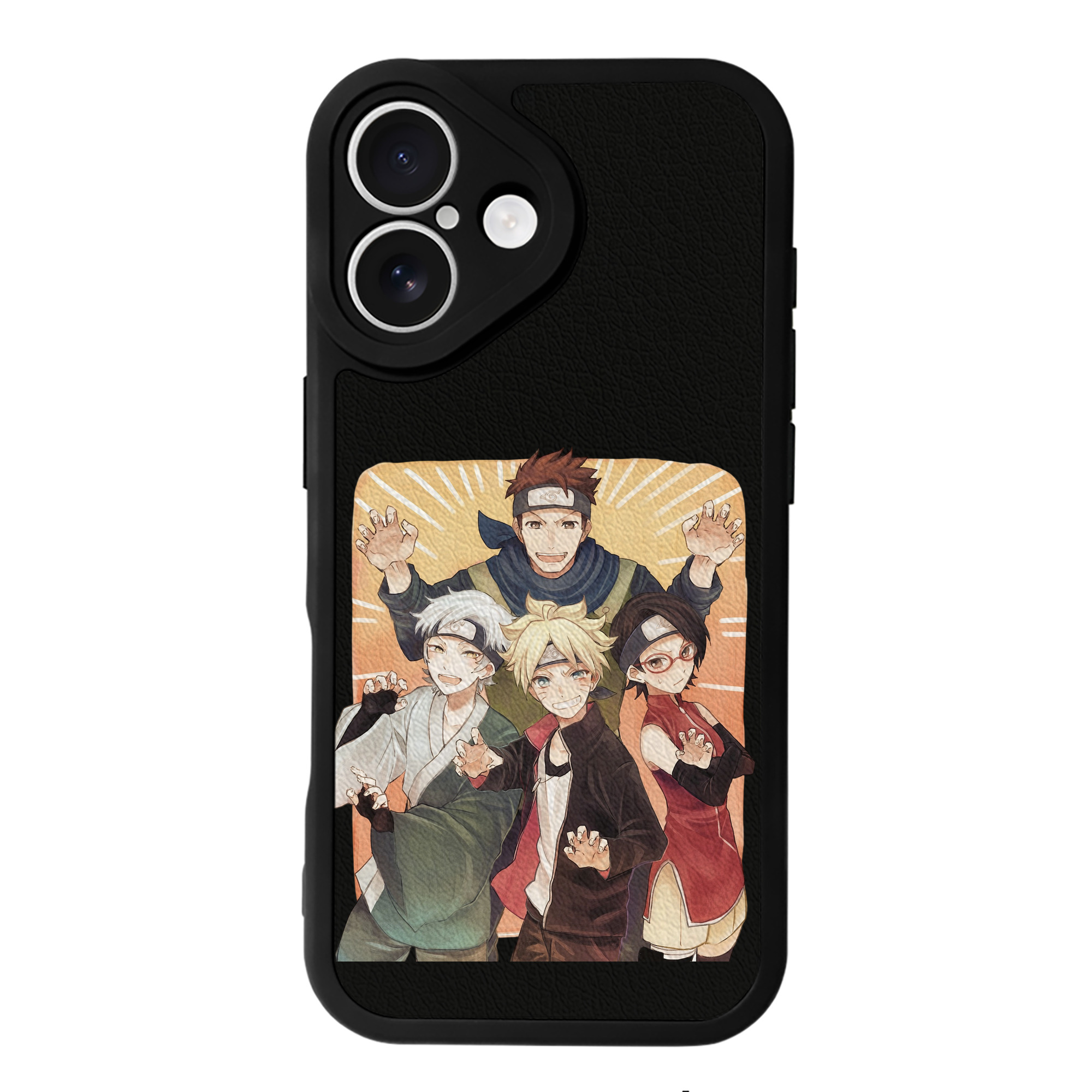 （画像用） NARUTO -ナルト- うちは サラダ Uchiha Sarada 【iPhone 16シリーズ対応】シリコンスマホケース（レザー調） 材質：シリコン